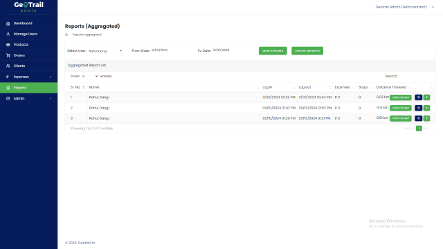 Admin Panel Screenshot